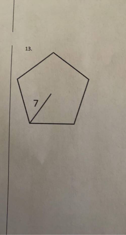 Please help! Find the area of the regular polygon! 
Special right triangles only!