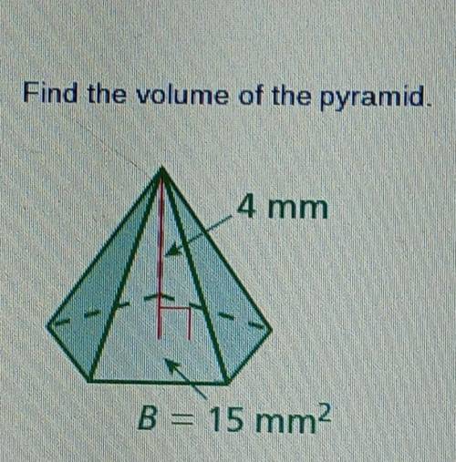 Find the volume of the pyramid.​