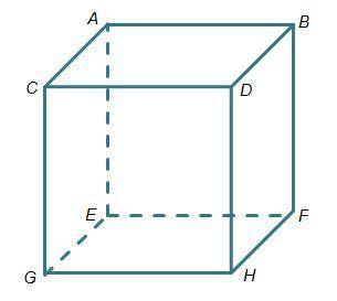Which is a diagonal through the interior of the cube?
BE
CF
DG
GF
