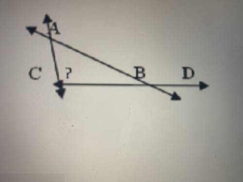 PLZ HELP DUE IN 45 MIN

If angle ABD is 125° and angle BAC is 40° what is the angle measurement of