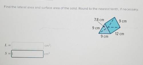 What is the lateral and surface area? ​