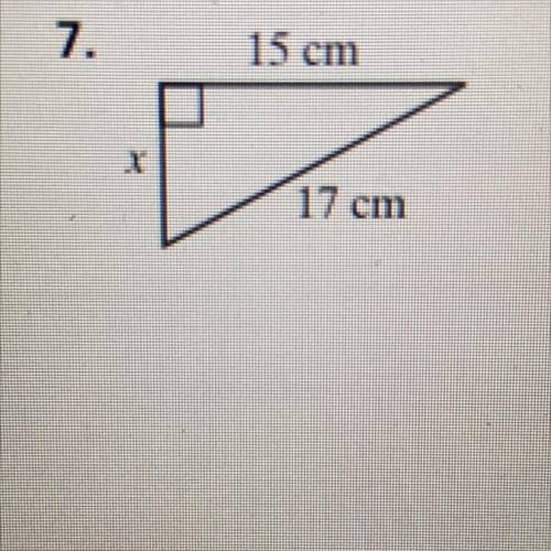 What is the missing side on the triangle