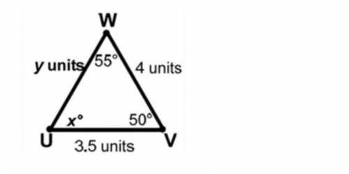 Triangle UVW has a perimeter of 11.5 units. Solve for y.