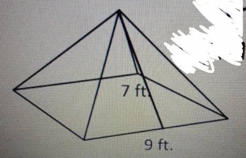 Find the surface area of the square pyramid:​