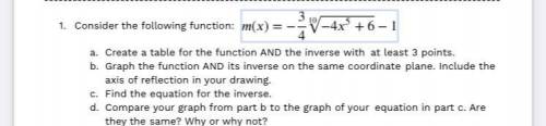 Help help me find the inverse for this pls pls