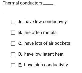 Thermal conductors what