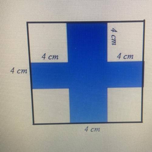 Find the area of the shaded sector. Blue Cross.