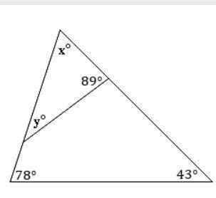 9. Consider the diagram below. First, solve for x, then y.