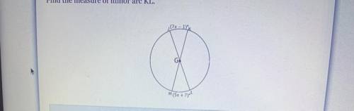 Find the measure of minor arc KL.