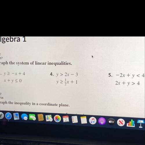 Graph the system of linear inequalities