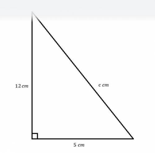 39. Calculate the value of c in the triangle below.