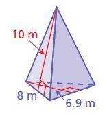 Find the surface area of the regular pyramid. Write your answer as a decimal.

Please Help!!