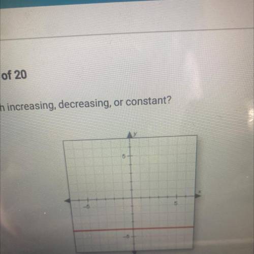 Is the graph increasing , decreasing or constant