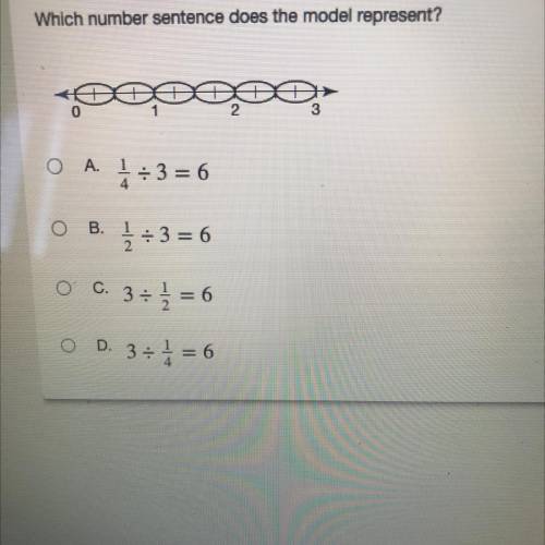 Which number sentence does the model represent?