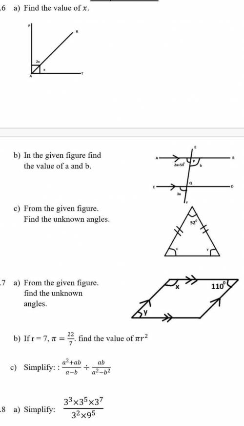 Q no 6(c) find the value of a and b​