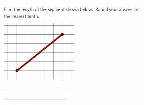 Find the length of the segment shown below. Round your answer to the nearest tenth.