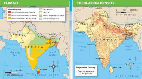 The population in northeastern South Asia is very dense. What physical features (maybe more than on