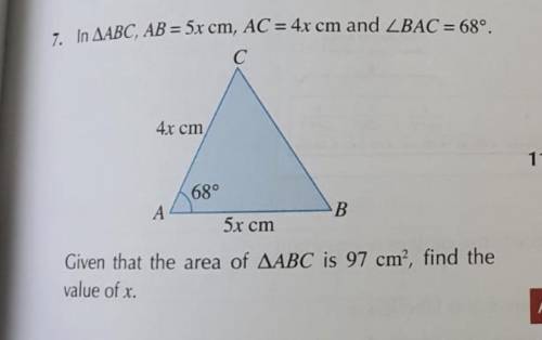 Trigonometry please help i cant find x