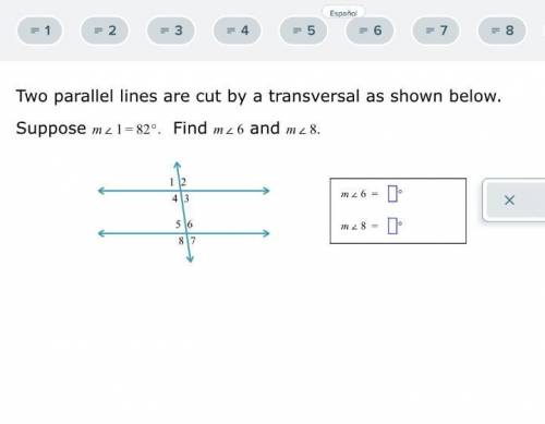 Two parallel lines are cut by a transversal as shown below. 
PLSSS HELP!!