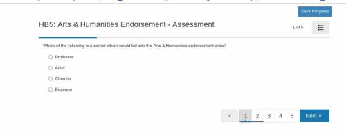 Which of the following is a career which would fall into the Arts & Humanities endorsement area