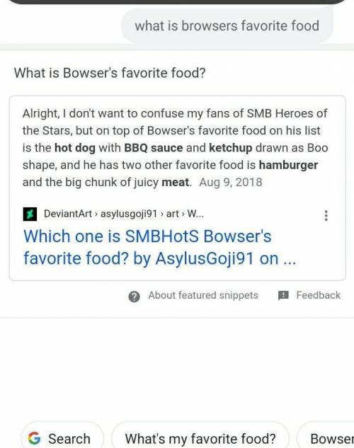 What is browser's favorite food​