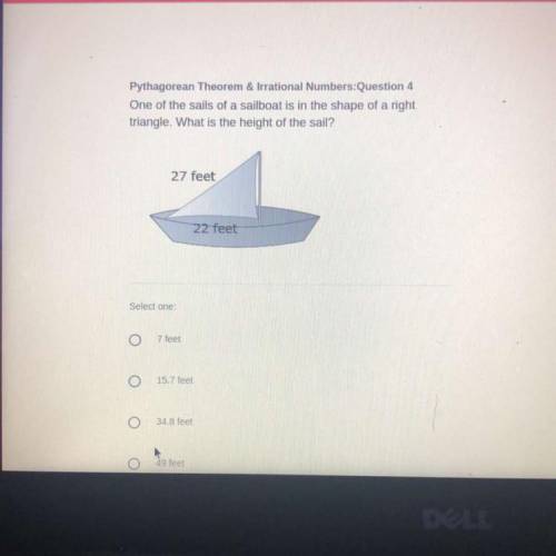 What is the height of the sail ?