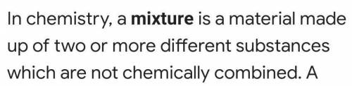 What is the correct definition of a mixture?