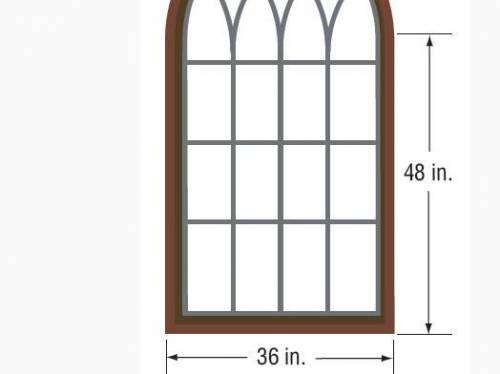 What is the area of the window shown? Use 3.14 for pi. Round your answer to the nearest tenth.