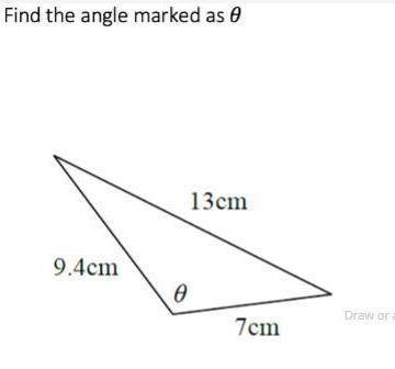 Find the angle marked as θ