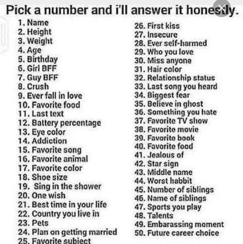 Pick multiple and I'll answer honestly.