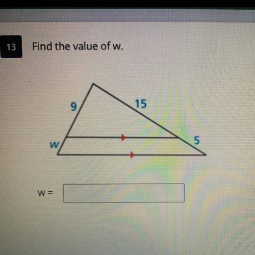 PLSS HELP: Find the value of w
