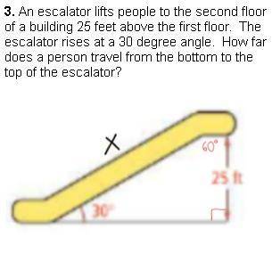 An escalator lifts people to the second floor of a building 25 feet above the first floor. The esca