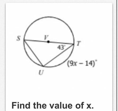 Find the value of x.
(please someone help)