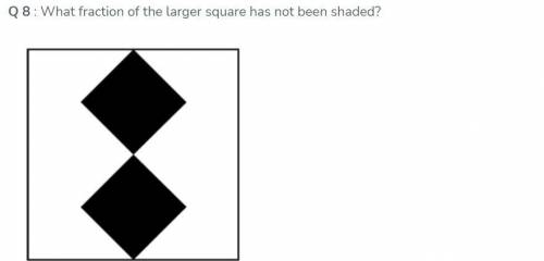 What fraction of the larger square has not been shaded?

A: 14/16
B: 5/8
C: 1/2
D: 2/3
E: 12/16