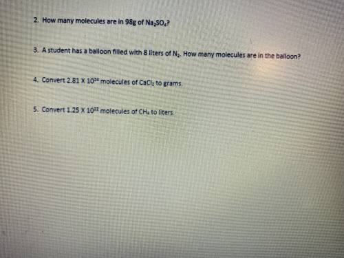 Can you help with all these problems and show your work? Pls

These are stoichiometry problems
