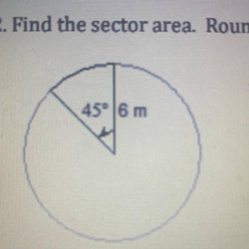 Find the sector are. Round your answer to the nearest tenth.

A. 254.5 m2
B. 93.5 m2
C. 848.2 m2