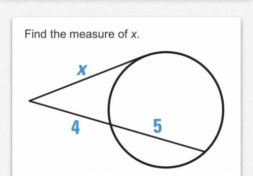 Find the measure of x.