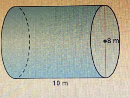 Find the volume of the cylinder. Round your answer to the nearest tenth.
8 m
10 m