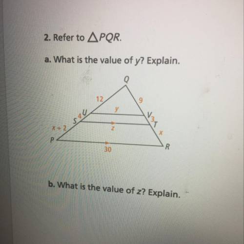 Hi could someone tell me the value of y and z and could explain thank you