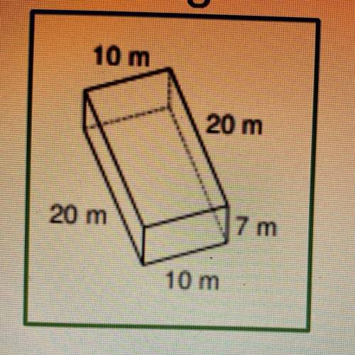 Find the surface area 
10 m
20 m
20 m
7 m
10 m