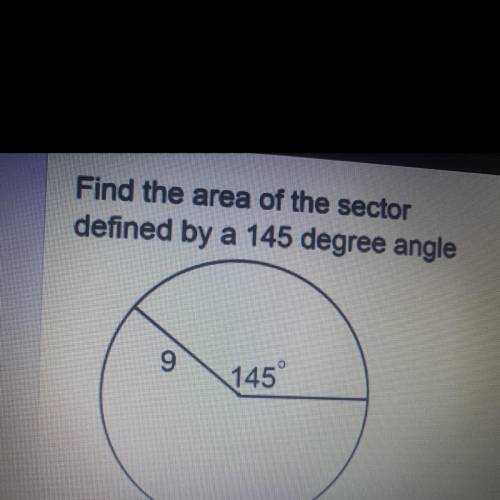 Finding the drew of the sector defined by a 145 agree angle