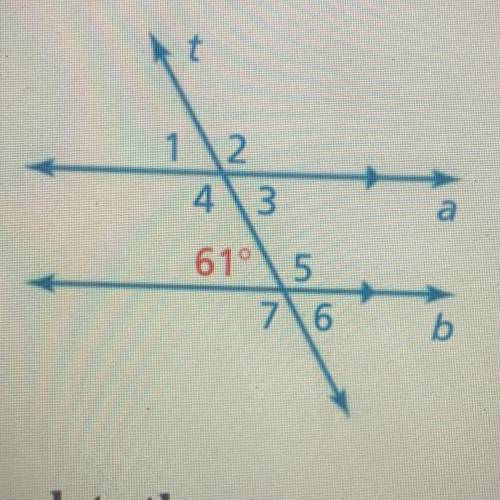 Use the figure to find the measures of the numbered angles.
EXPLAIN YOUR REASONING