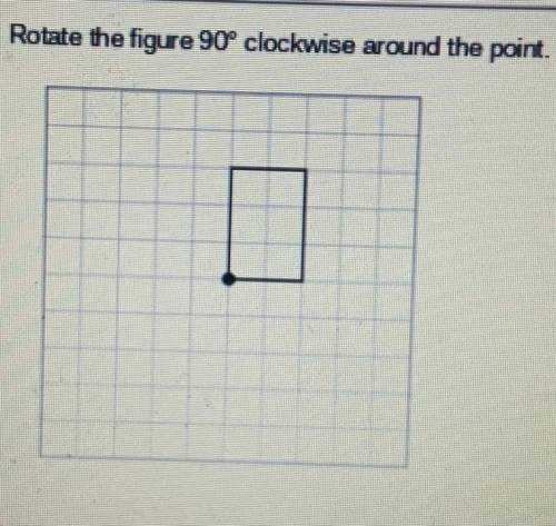 Rotate the figure 90° clockwise around the point.