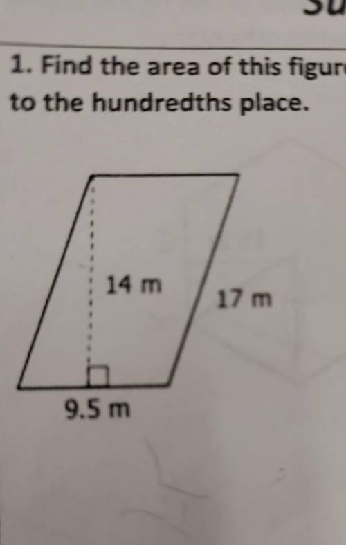 Find the area of this figure. Round to the hundredths place.​