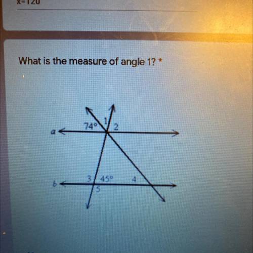 What is the measure of angle one