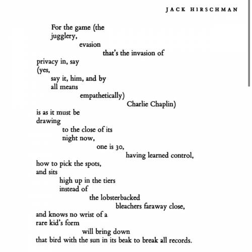 What is the theme of the poem “The baseball poem” by John hircshman?