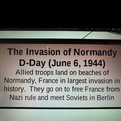 5. Why do you think the invasion of Normandy came so late in the war?