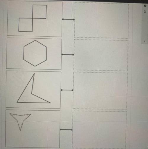 Which apply’s to those four images.

•polygon, convex hexagon
•polygon, convex quadrilateral 
•not