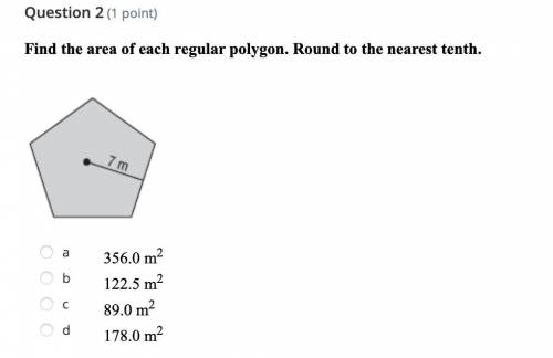 Find the area of each regular polygon. Round to the nearest tenth.