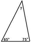 What is the measure of the angle in the polygon shown below?

A) 220
B) 20
C) 50
D) 40